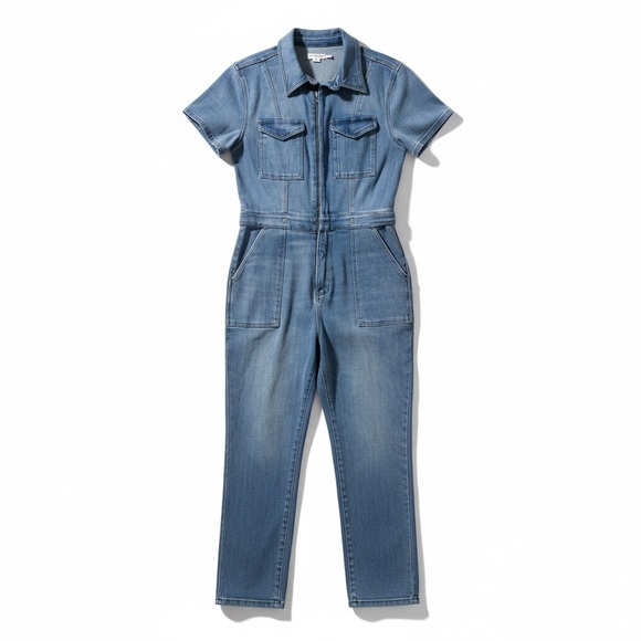 Good American Women’s Light Blue Denim Jumpsuit NWT